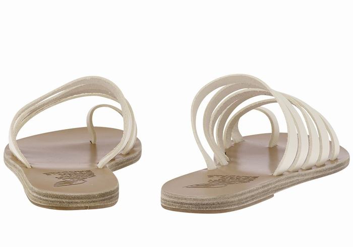 Sandali Con Puntale Ancient Greek Sandals Niki Leather Donna Bianche | NQH111FI