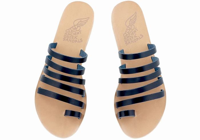 Sandali Con Puntale Ancient Greek Sandals Niki Leather Donna Blu Scuro | BTM2797LW