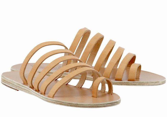 Sandali Con Puntale Ancient Greek Sandals Niki Leather Donna Beige | ZCX9620HY