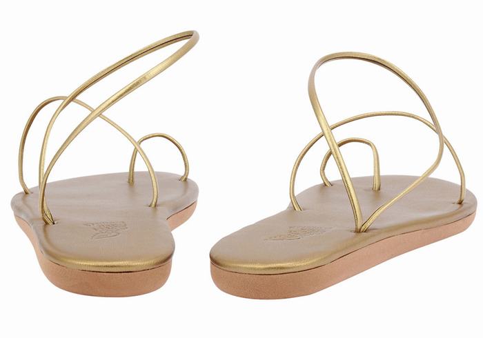 Sandali Con Puntale Ancient Greek Sandals Kansiz Donna Oro Marroni | LGU1393YG