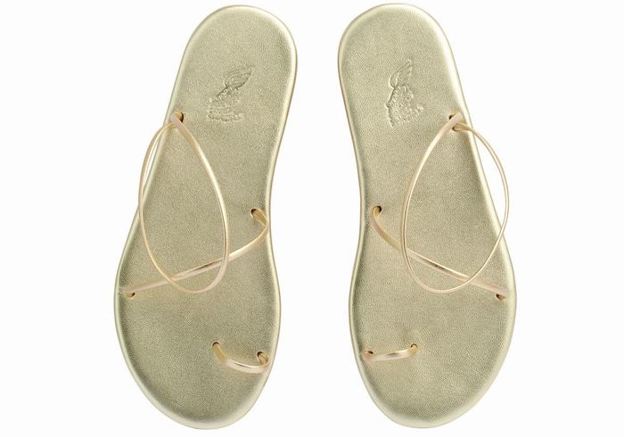 Sandali Con Puntale Ancient Greek Sandals Kansiz Donna Oro Bianche | QPU1759LG