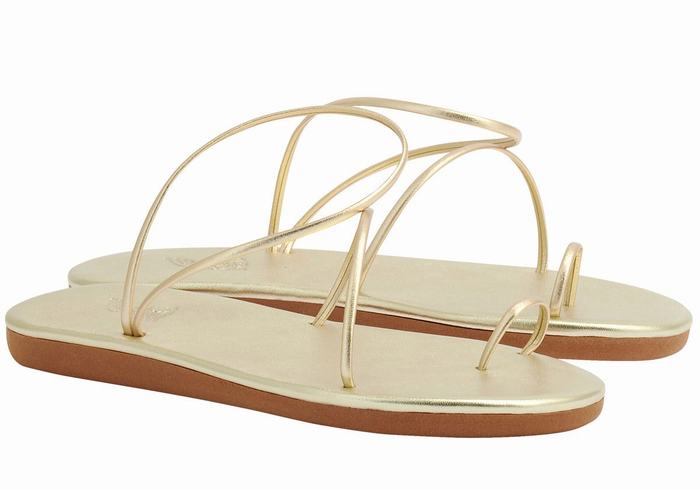 Sandali Con Puntale Ancient Greek Sandals Kansiz Donna Oro Bianche | QPU1759LG