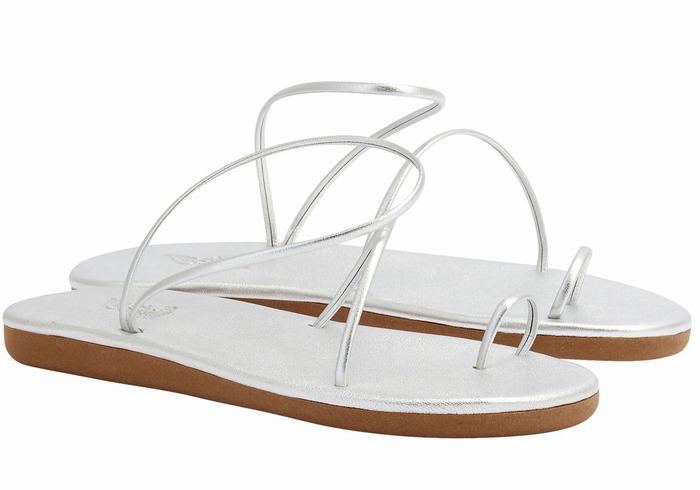 Sandali Con Puntale Ancient Greek Sandals Kansiz Donna Argento | ODQ7951EY