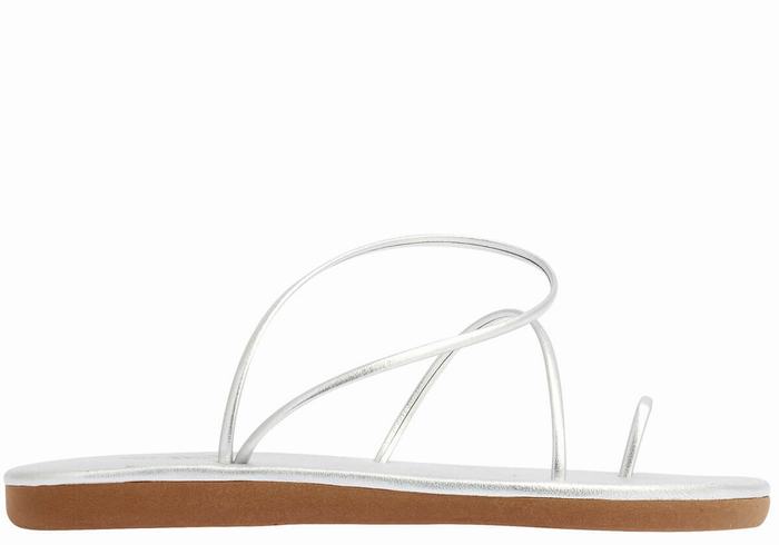 Sandali Con Puntale Ancient Greek Sandals Kansiz Donna Argento | ODQ7951EY