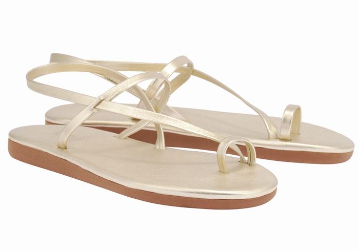 Sandali Con Puntale Ancient Greek Sandals Euterpe Donna Oro Bianche | WYG843FY