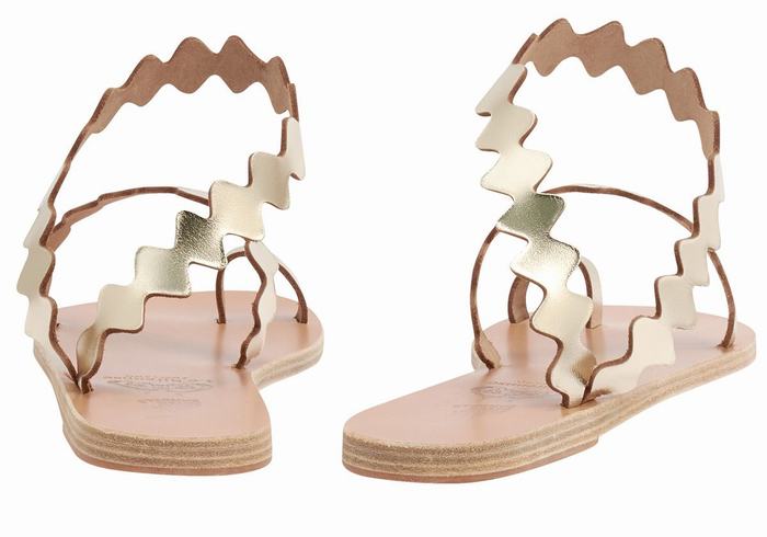 Sandali Con Puntale Ancient Greek Sandals Eleftheria Onda Donna Oro Bianche | RZZ336XA