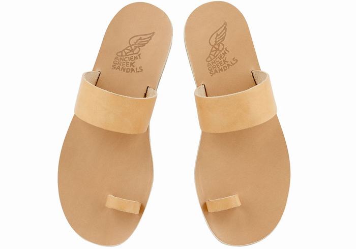 Sandali Con Puntale Ancient Greek Sandals Thalos Leather Uomo Beige | WBX5140MT