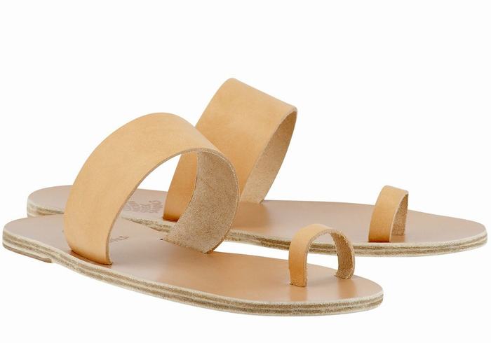 Sandali Con Puntale Ancient Greek Sandals Thalos Leather Uomo Beige | WBX5140MT