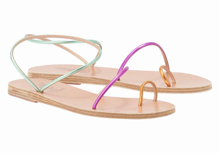 Sandali Con Puntale Ancient Greek Sandals Chora Donna Oro Viola Verdi | SNJ841PZ