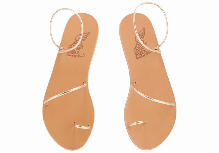 Sandali Con Puntale Ancient Greek Sandals Chora Donna Oro Bianche | MEE8680JG