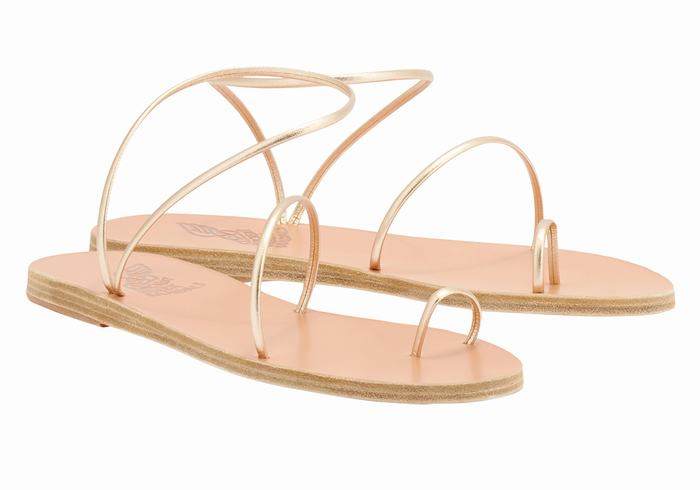 Sandali Con Puntale Ancient Greek Sandals Chora Donna Oro Bianche | MEE8680JG