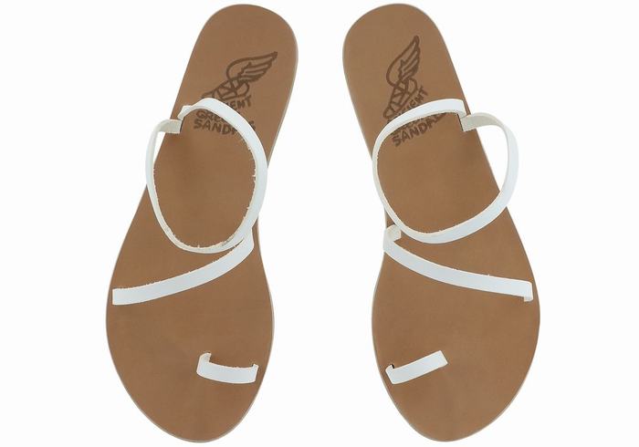 Sandali Con Puntale Ancient Greek Sandals Apli Eleftheria Leather Donna Bianche | YSM3521GD