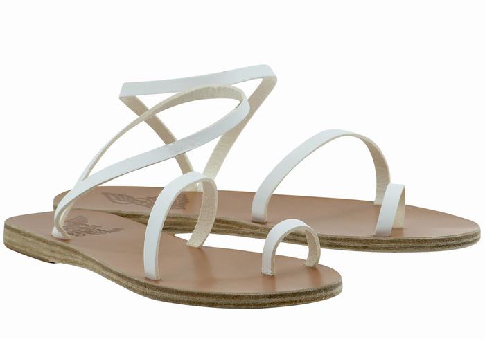 Sandali Con Puntale Ancient Greek Sandals Apli Eleftheria Leather Donna Bianche | YSM3521GD