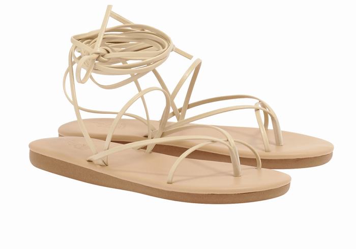 Sandali Da Gladiatore Ancient Greek Sandals String Donna Beige | QKY1285BI