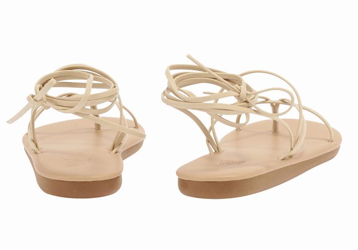 Sandali Da Gladiatore Ancient Greek Sandals String Donna Beige | QKY1285BI