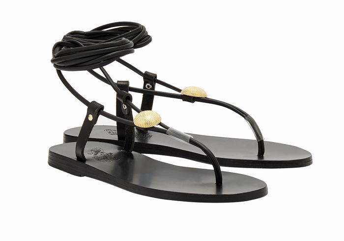 Sandali Da Gladiatore Ancient Greek Sandals Persephone Donna Nere | SLF5720IV