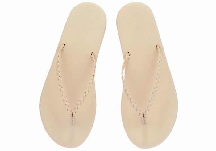 Sandali Intrecciati Ancient Greek Sandals Plage Flip Flop Donna Bianche | HUD1375KT