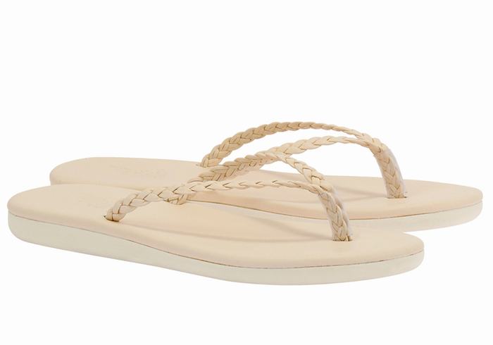 Sandali Intrecciati Ancient Greek Sandals Plage Flip Flop Donna Bianche | HUD1375KT