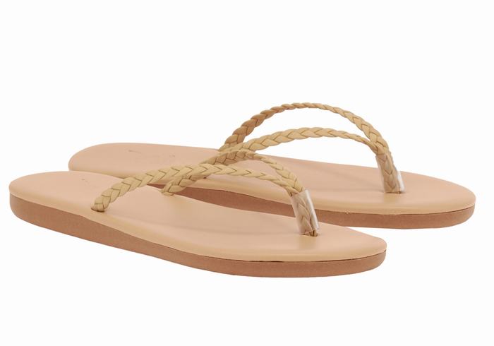 Sandali Intrecciati Ancient Greek Sandals Plage Flip Flop Donna Beige | LND254ZW