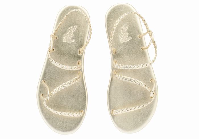 Sandali Intrecciati Ancient Greek Sandals Maya Donna Oro Bianche | LQB93GX