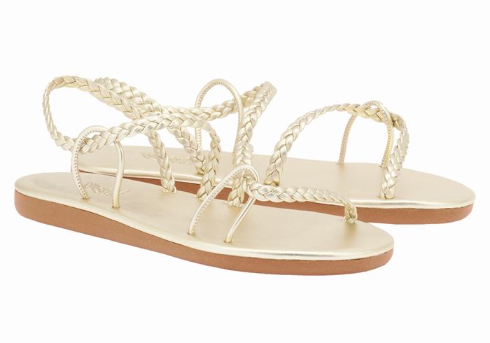 Sandali Intrecciati Ancient Greek Sandals Maya Donna Oro Bianche | LQB93GX