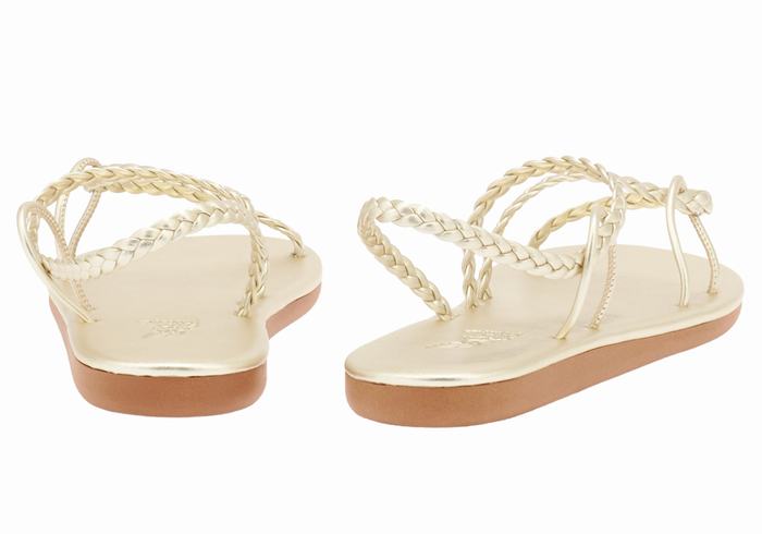 Sandali Intrecciati Ancient Greek Sandals Maya Donna Oro Bianche | LQB93GX