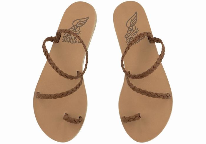 Sandali Intrecciati Ancient Greek Sandals Eleftheria Leather Donna Cioccolato | MJW7553SH