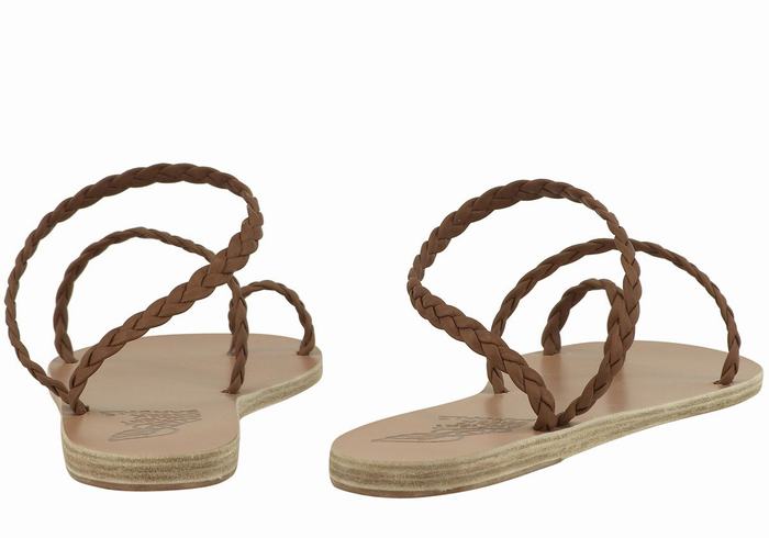 Sandali Intrecciati Ancient Greek Sandals Eleftheria Leather Donna Cioccolato | MJW7553SH