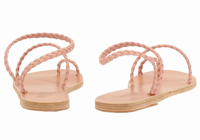 Sandali Intrecciati Ancient Greek Sandals Eleftheria Leather Donna Rosa | FUX2798TQ