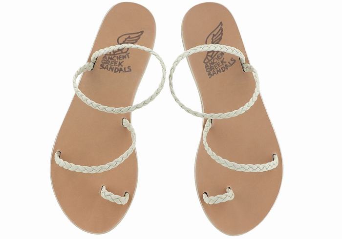 Sandali Intrecciati Ancient Greek Sandals Eleftheria Leather Donna Bianche | QXE5740GL