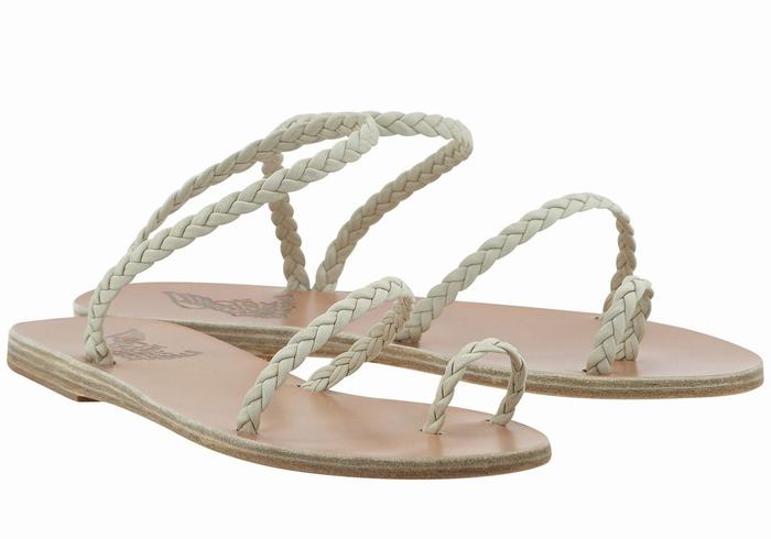 Sandali Intrecciati Ancient Greek Sandals Eleftheria Leather Donna Bianche | QXE5740GL