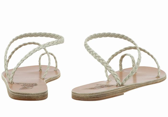 Sandali Intrecciati Ancient Greek Sandals Eleftheria Leather Donna Bianche | QXE5740GL