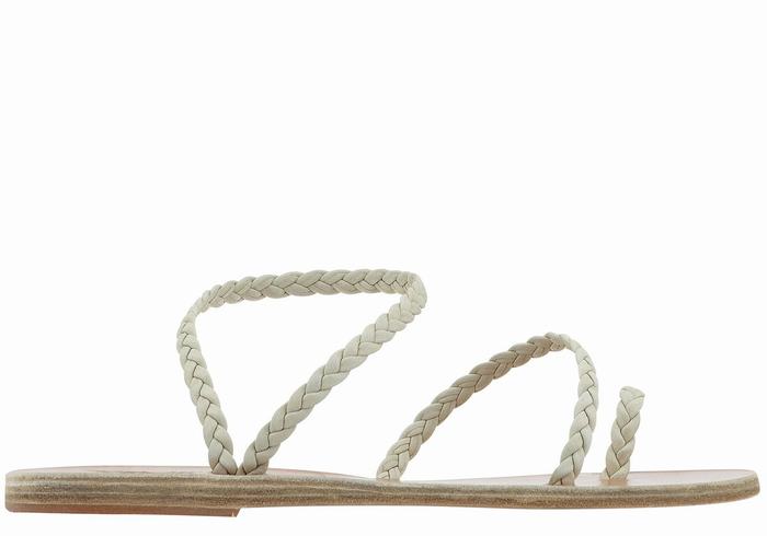 Sandali Intrecciati Ancient Greek Sandals Eleftheria Leather Donna Bianche | QXE5740GL