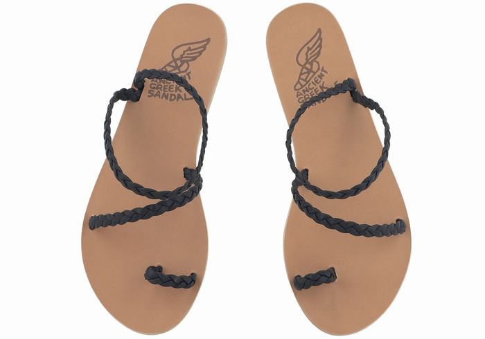 Sandali Intrecciati Ancient Greek Sandals Eleftheria Leather Donna Blu Scuro | EBC2927TZ