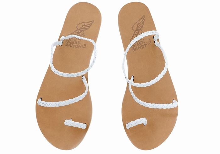 Sandali Intrecciati Ancient Greek Sandals Eleftheria Leather Donna Bianche | EPZ866SO