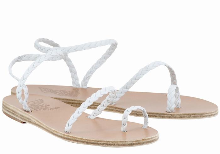 Sandali Intrecciati Ancient Greek Sandals Eleftheria Leather Donna Bianche | EPZ866SO