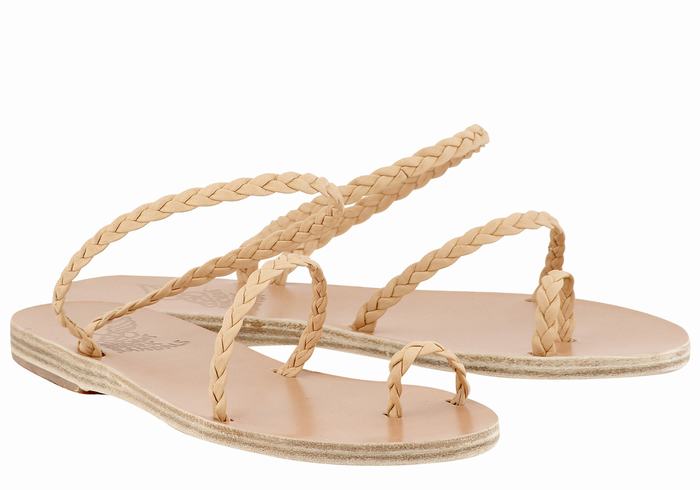 Sandali Intrecciati Ancient Greek Sandals Eleftheria Leather Donna Beige | RJP8867CX