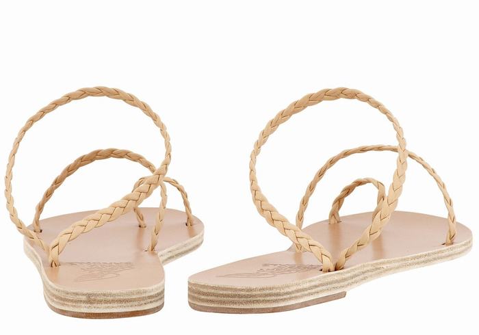 Sandali Intrecciati Ancient Greek Sandals Eleftheria Leather Donna Beige | RJP8867CX