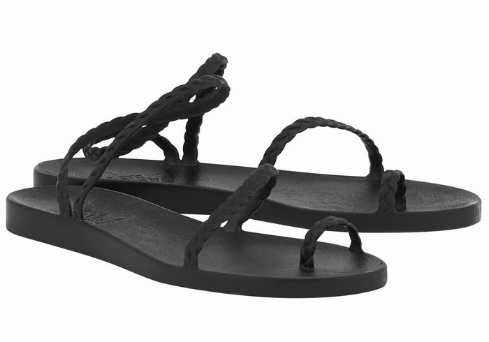 Sandali Intrecciati Ancient Greek Sandals Eleftheria Donna Nere | VSW7045ER