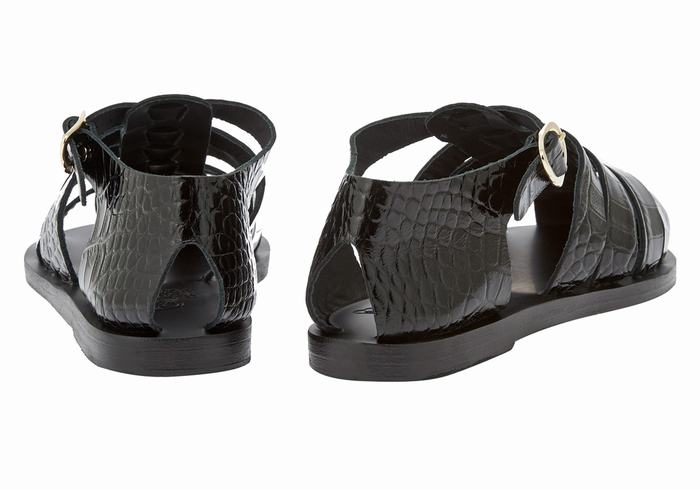 Sandali Pescatore Ancient Greek Sandals Homeria Donna Nere | EHX7063IM