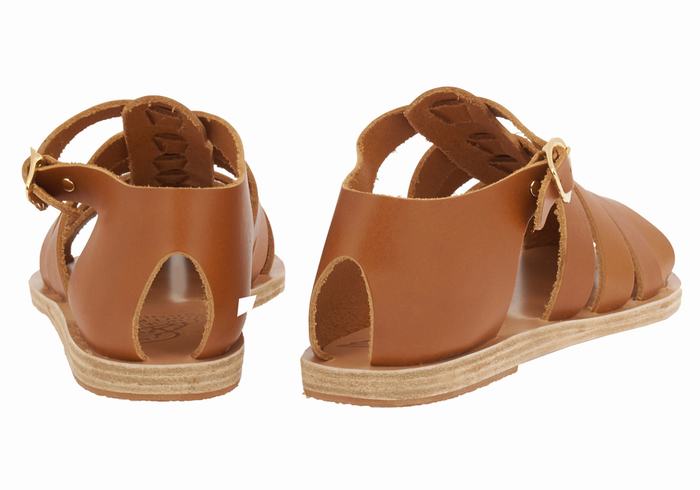 Sandali Pescatore Ancient Greek Sandals Homeria Leather Donna Marroni Scuro | SLF5980NQ