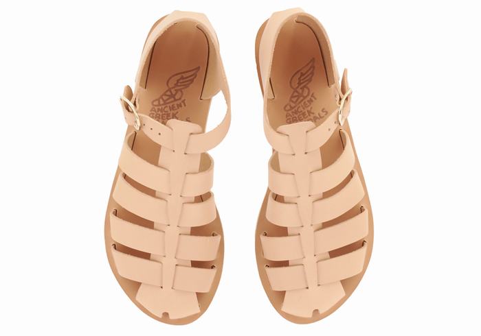 Sandali Pescatore Ancient Greek Sandals Homeria Leather Donna Beige | IHD1463GP