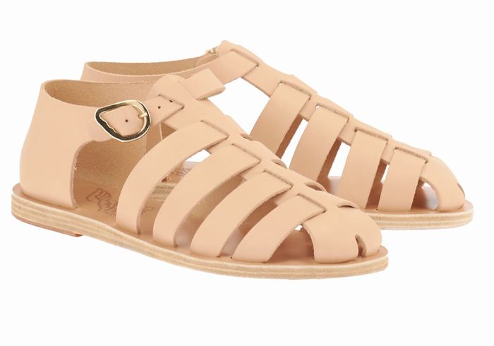 Sandali Pescatore Ancient Greek Sandals Homeria Leather Donna Beige | IHD1463GP