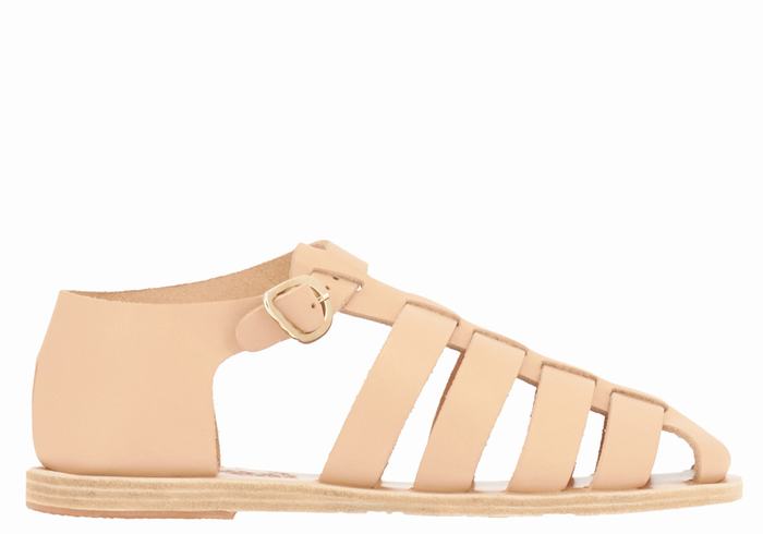 Sandali Pescatore Ancient Greek Sandals Homeria Leather Donna Beige | IHD1463GP