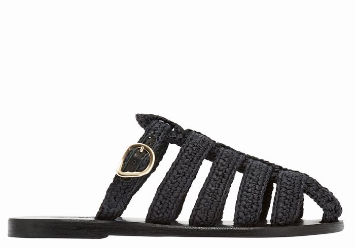 Sandali Pescatore Ancient Greek Sandals Cosmia Donna Nere | VXG8770IU