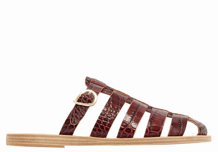 Sandali Pescatore Ancient Greek Sandals Cosmia Donna Rosse Scuro Nere | MGM976IW