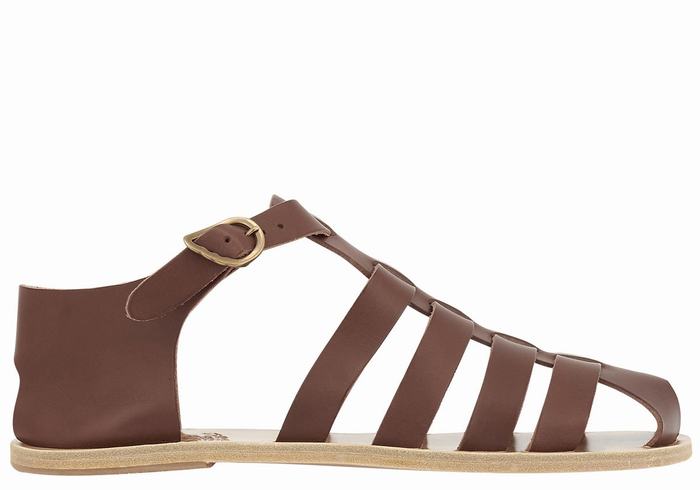 Sandali Pescatore Ancient Greek Sandals Homer Leather Uomo Caffè | MCX5957FQ