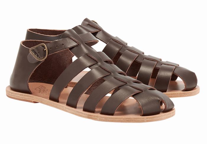 Sandali Pescatore Ancient Greek Sandals Homer Uomo Cioccolato | UBH9567ML