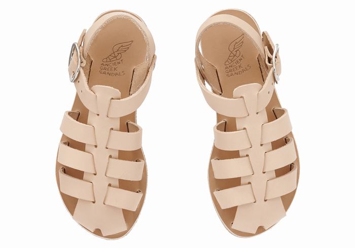 Sandali Pescatore Ancient Greek Sandals Little Ektoras Soft Bambino Beige | TOF76BN