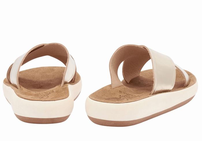 Sandali Scorrevoli Ancient Greek Sandals Thais Comfort Donna Oro Bianche | UFM6390AZ